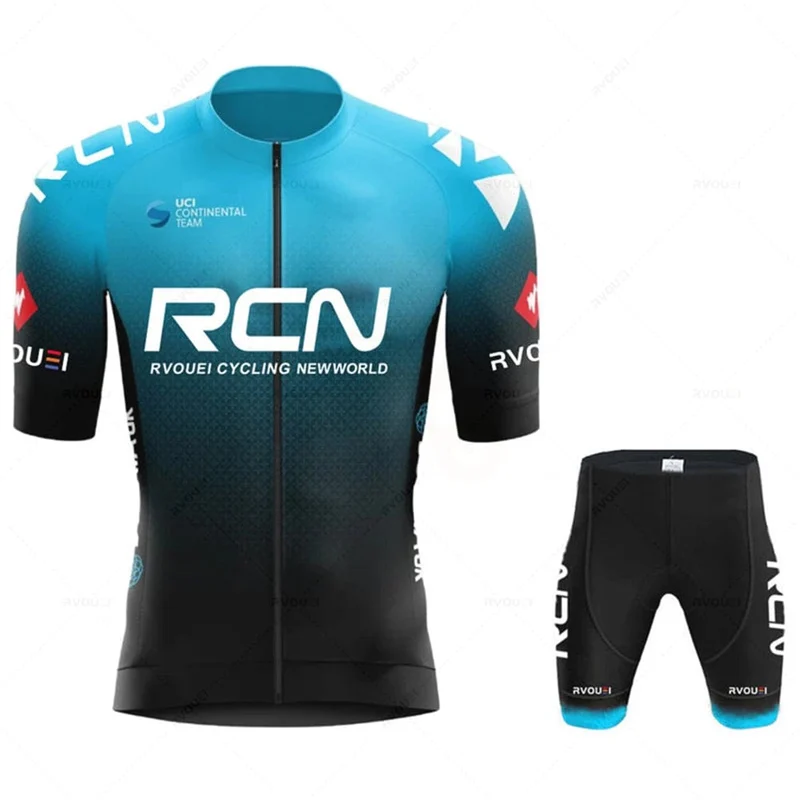 Rcn Fluoreszierende Grüne Fahrrad-Sets Mountainbike-Uniform Sommer Herren Radtrikot-Set Rennrad-Trikots MTB Fahrradbekleidung