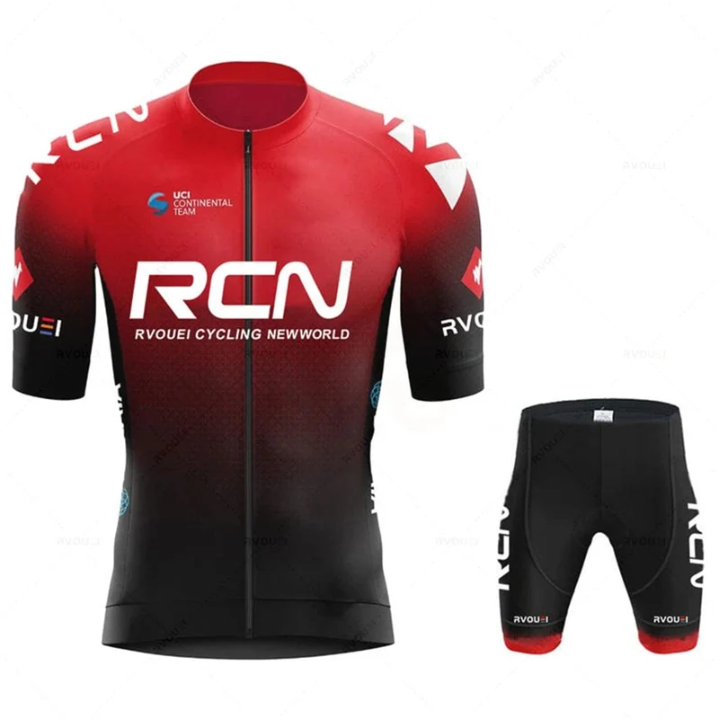 Rcn Fluoreszierende Grüne Fahrrad-Sets Mountainbike-Uniform Sommer Herren Radtrikot-Set Rennrad-Trikots MTB Fahrradbekleidung
