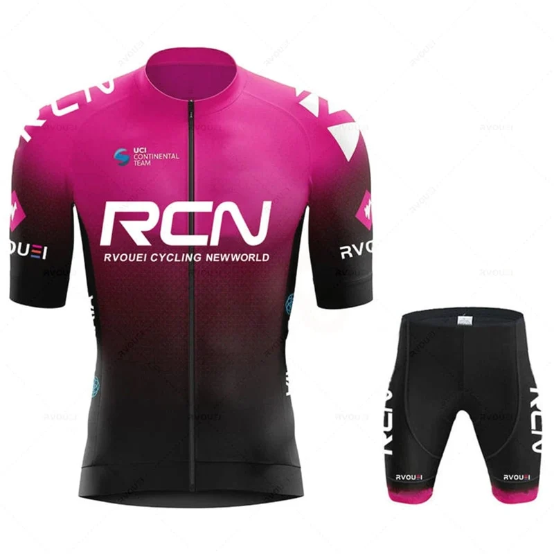Rcn Fluoreszierende Grüne Fahrrad-Sets Mountainbike-Uniform Sommer Herren Radtrikot-Set Rennrad-Trikots MTB Fahrradbekleidung