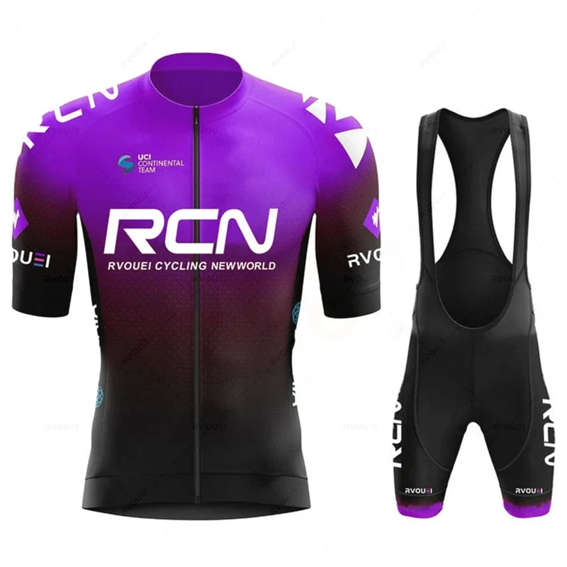 Rcn Fluoreszierende Grüne Fahrrad-Sets Mountainbike-Uniform Sommer Herren Radtrikot-Set Rennrad-Trikots MTB Fahrradbekleidung