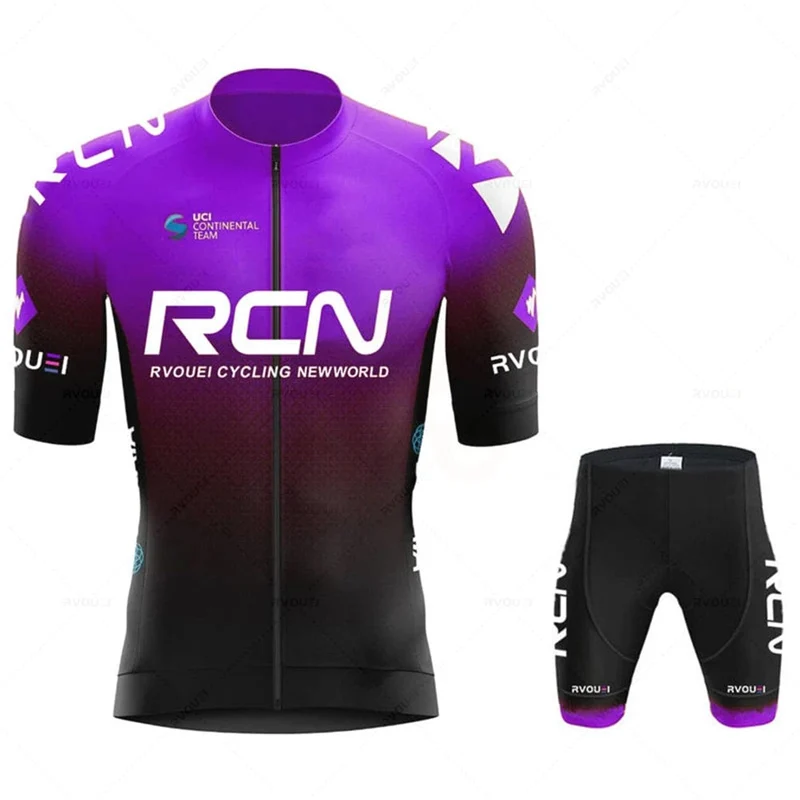 Rcn Fluoreszierende Grüne Fahrrad-Sets Mountainbike-Uniform Sommer Herren Radtrikot-Set Rennrad-Trikots MTB Fahrradbekleidung