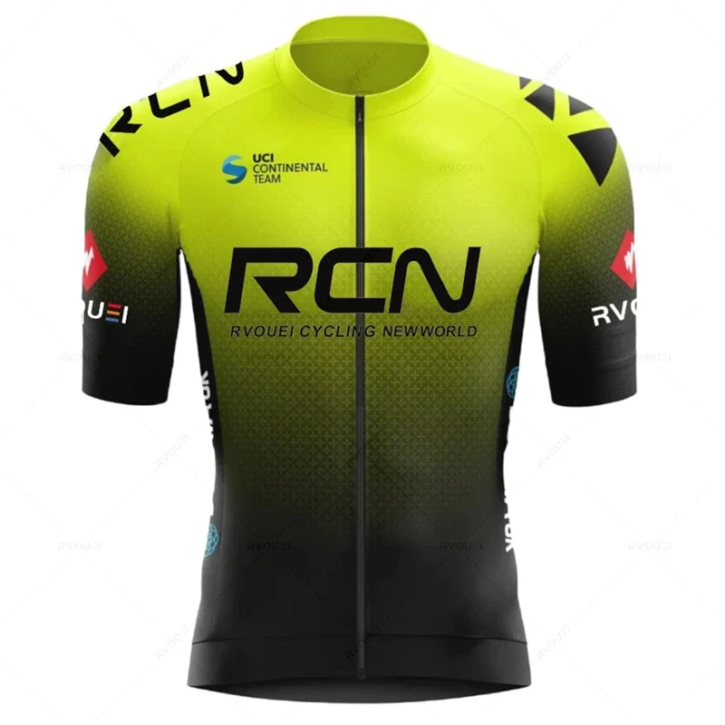 Rcn Fluoreszierende Grüne Fahrrad-Sets Mountainbike-Uniform Sommer Herren Radtrikot-Set Rennrad-Trikots MTB Fahrradbekleidung