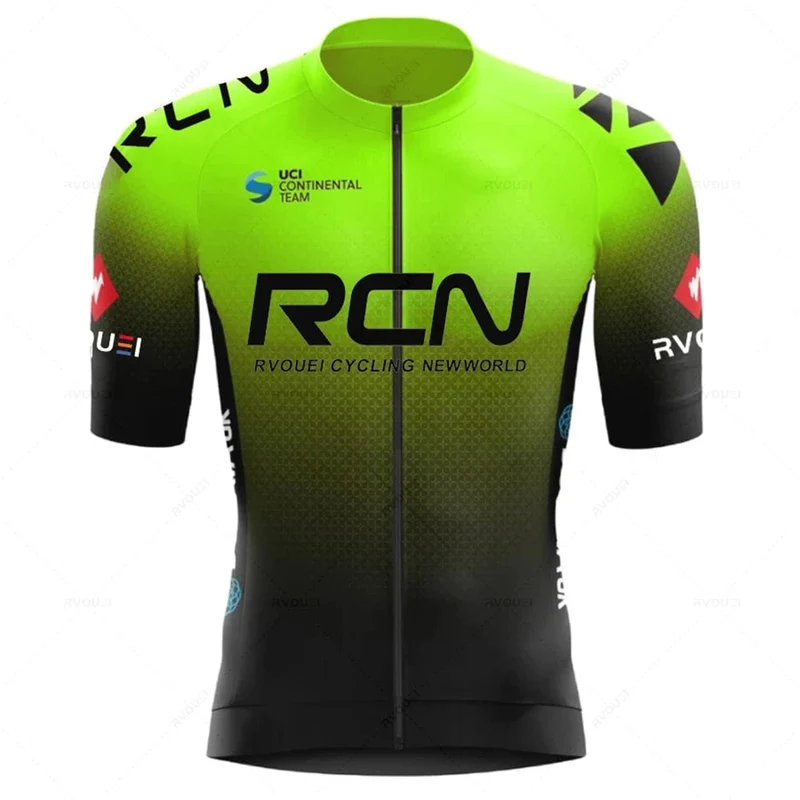 Rcn Fluoreszierende Grüne Fahrrad-Sets Mountainbike-Uniform Sommer Herren Radtrikot-Set Rennrad-Trikots MTB Fahrradbekleidung