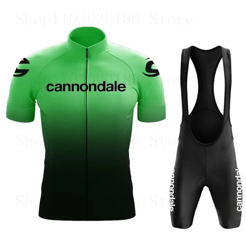 Cannondale Männer Kurzarm Radfahren Jersey Set Sommer Bicicleta Kleidung MTB Maillot Ropa Ciclismo Sportswear Blau Fahrrad Anzug