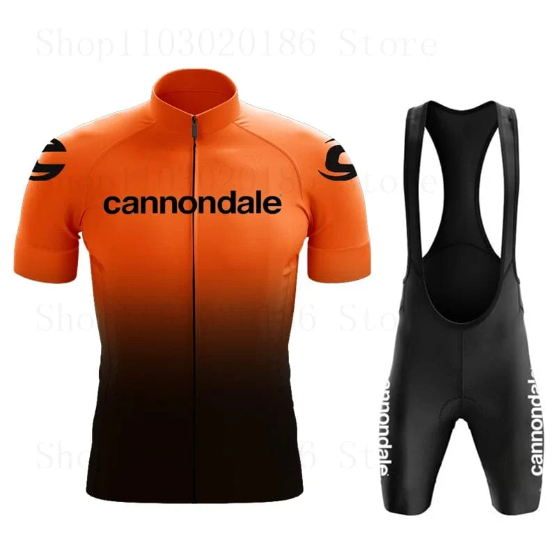 Cannondale Männer Kurzarm Radfahren Jersey Set Sommer Bicicleta Kleidung MTB Maillot Ropa Ciclismo Sportswear Blau Fahrrad Anzug