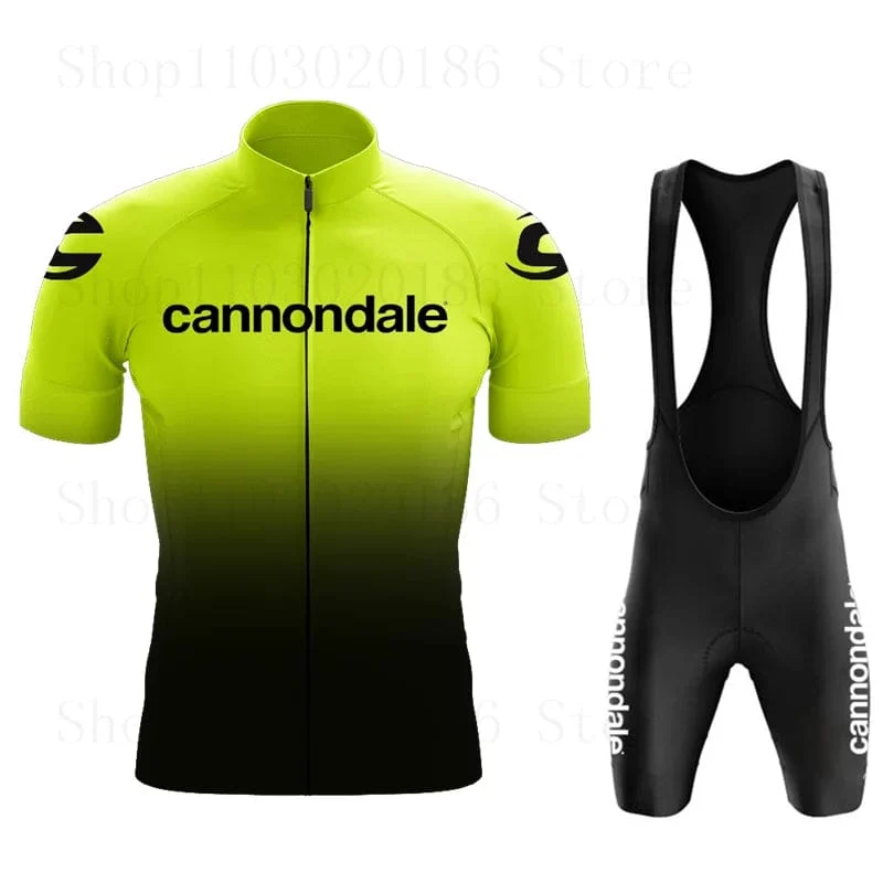 Cannondale Männer Kurzarm Radfahren Jersey Set Sommer Bicicleta Kleidung MTB Maillot Ropa Ciclismo Sportswear Blau Fahrrad Anzug