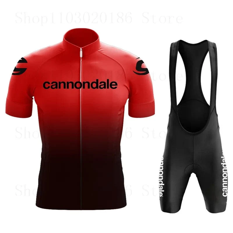 Cannondale Männer Kurzarm Radfahren Jersey Set Sommer Bicicleta Kleidung MTB Maillot Ropa Ciclismo Sportswear Blau Fahrrad Anzug