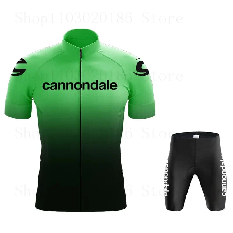 Cannondale Männer Kurzarm Radfahren Jersey Set Sommer Bicicleta Kleidung MTB Maillot Ropa Ciclismo Sportswear Blau Fahrrad Anzug