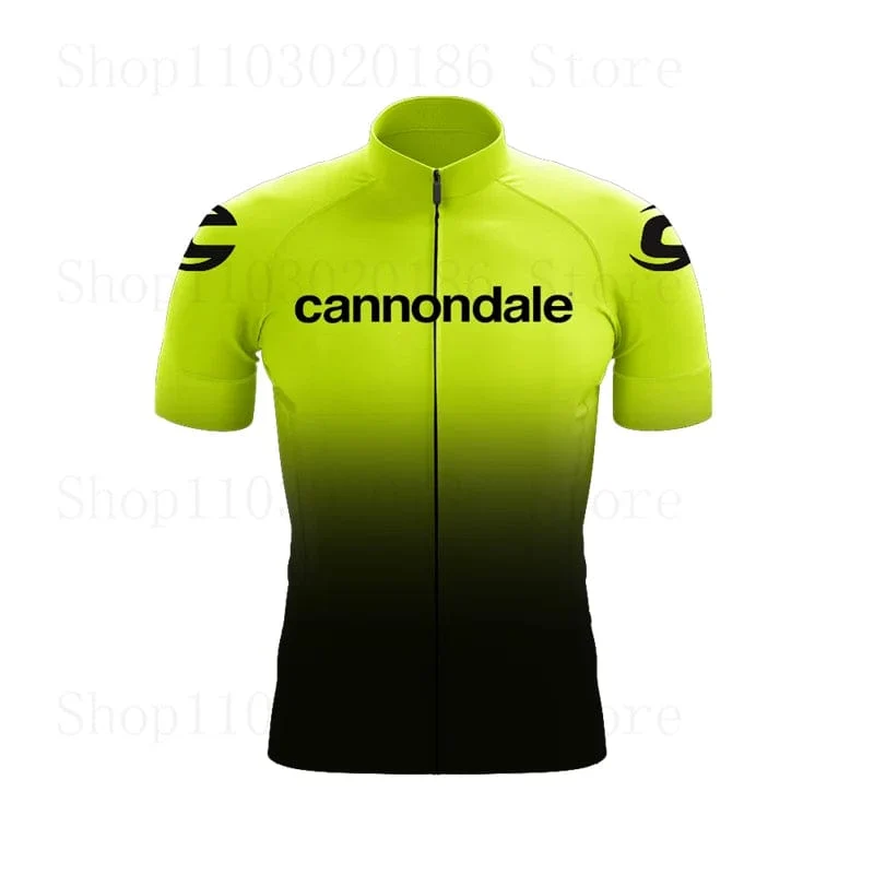 Cannondale Männer Kurzarm Radfahren Jersey Set Sommer Bicicleta Kleidung MTB Maillot Ropa Ciclismo Sportswear Blau Fahrrad Anzug