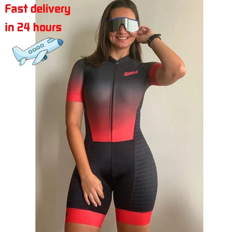 2023 XAMA Pro Niedrigen Preis frauen Beruf Triathlon Anzug Kleidung Radfahren Skinsuits Coupa De Ciclismo Strampler Overall 20D Kits