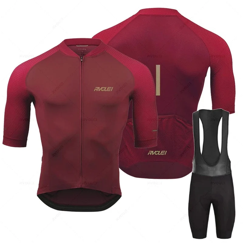 2023 Rvouei Pro Team Fahrradbekleidung Herren New Road Bike Wear Rennbekleidung Atmungsaktives Radtrikot-Set Ropa Ciclismo Maillot