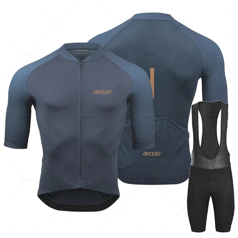 2023 Rvouei Pro Team Fahrradbekleidung Herren New Road Bike Wear Rennbekleidung Atmungsaktives Radtrikot-Set Ropa Ciclismo Maillot