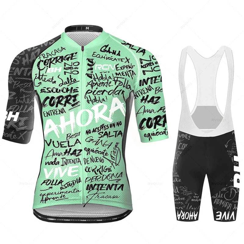 2023 neue Rcn Radfahren Jersey Sommer Set Team Fahrrad Kleidung Rennrad Anzug Bike Bib Shorts MTB Maillot Ciclismo Ropa bicicleta