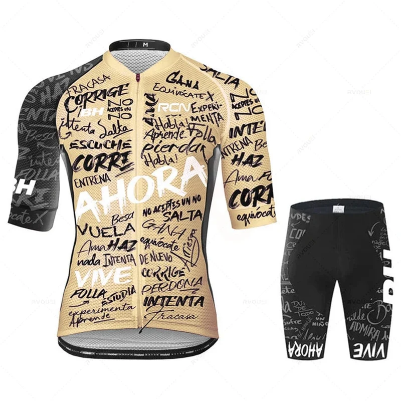 2023 neue Rcn Radfahren Jersey Sommer Set Team Fahrrad Kleidung Rennrad Anzug Bike Bib Shorts MTB Maillot Ciclismo Ropa bicicleta