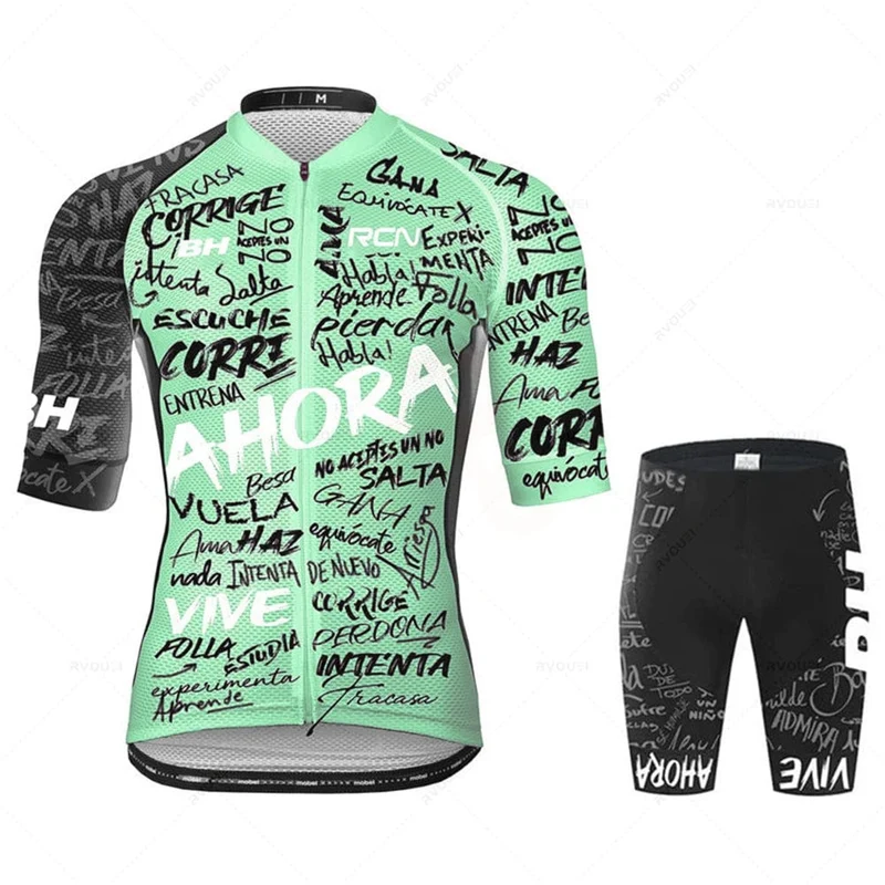 2023 neue Rcn Radfahren Jersey Sommer Set Team Fahrrad Kleidung Rennrad Anzug Bike Bib Shorts MTB Maillot Ciclismo Ropa bicicleta