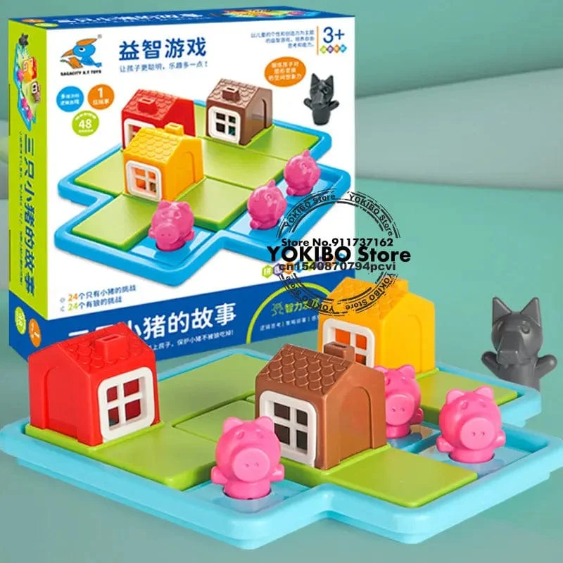 Logik-Brettspiel für Kinder, Marmorbahn-Blöcke, Puzzle, Auto-Strecke, Spielzeug, Rennwagen-Schienenblöcke, Schienen-Bau- und Konstruktionsspiel