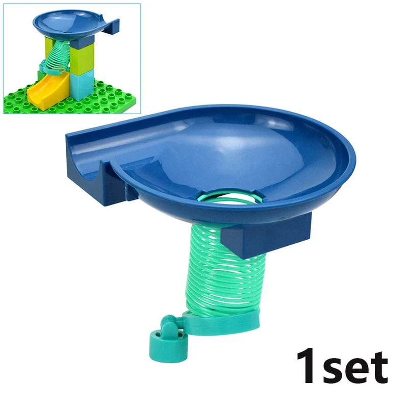 Großer Baustein, Marmor-Rennlauf, Rutschbahn, Labyrinth, Ball, Trichter, Dinosaurier, Tier, große Partikel, Ziegel, kompatibles Duploes-Spielzeug