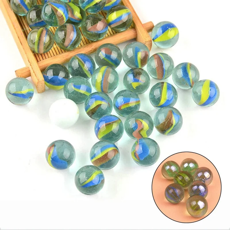 10/50PCS 25/14mm Bunte Glas Murmeln Spielzeug Kinder Marmor Kugeln Laufen Spiel Solitaire Spielzeug Accs Vase Füllstoff & Aquarium Hause Spielzeug Geschenk