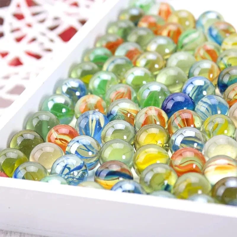 10/50PCS 25/14mm Bunte Glas Murmeln Spielzeug Kinder Marmor Kugeln Laufen Spiel Solitaire Spielzeug Accs Vase Füllstoff & Aquarium Hause Spielzeug Geschenk