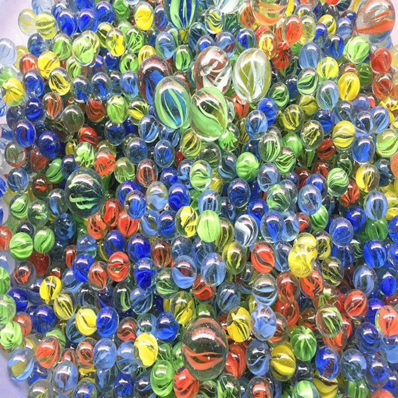 10/50PCS 25/14mm Bunte Glas Murmeln Spielzeug Kinder Marmor Kugeln Laufen Spiel Solitaire Spielzeug Accs Vase Füllstoff & Aquarium Hause Spielzeug Geschenk