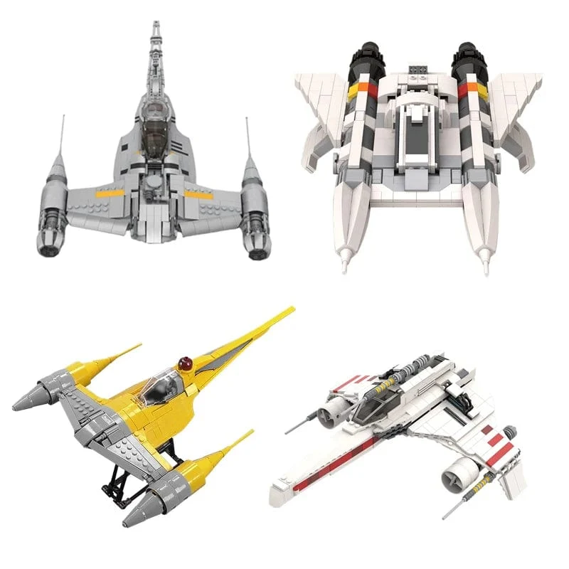 MOC Raum klassische Modell Kämpfer N-1 Bausteine ​​für Nabools-Kampf Flugzeug Ziegel Display Spielzeug für Kinder Geburtstag Geschenke