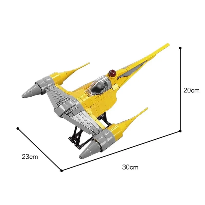 MOC Raum klassische Modell Kämpfer N-1 Bausteine ​​für Nabools-Kampf Flugzeug Ziegel Display Spielzeug für Kinder Geburtstag Geschenke