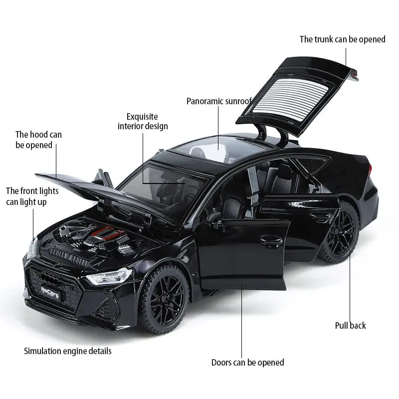 1:32 RS7 Sportback Legierung Auto Modell Diecast Metall Sound Licht Simulation Fahrzeug Sammlung Spielzeug Geschenk für Kind Zurückziehen Ein Stück