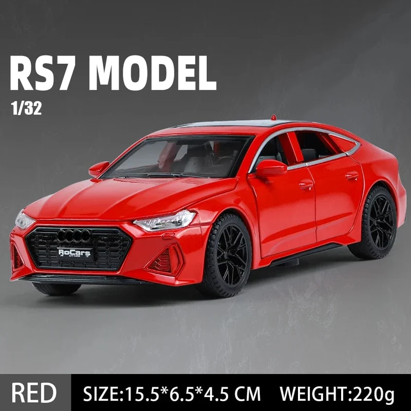 1:32 RS7 Sportback Legierung Auto Modell Diecast Metall Sound Licht Simulation Fahrzeug Sammlung Spielzeug Geschenk für Kind Zurückziehen Ein Stück