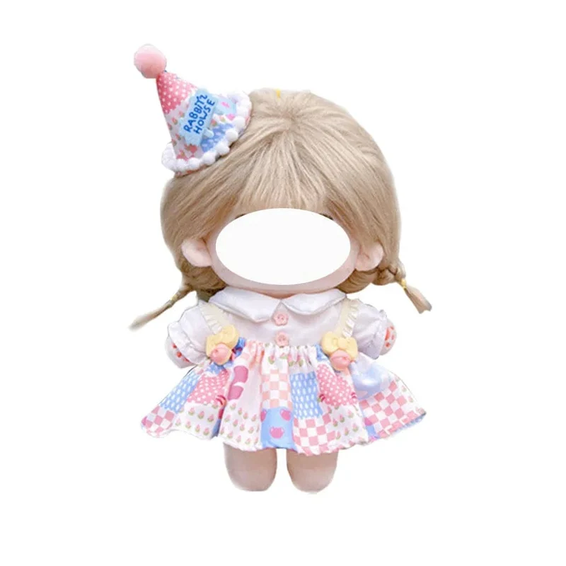 Hübsche Kleiderkleidung für 20 cm große Baumwoll-Plüschtiere, Anziehkleidung, Prinzessinnenrock, süßer lässiger Anzug, Socken-Set, Mädchen-Geburtstagsgeschenk
