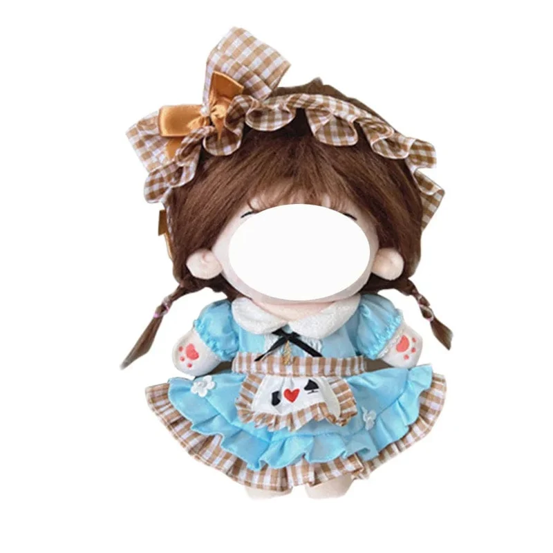 Hübsche Kleiderkleidung für 20 cm große Baumwoll-Plüschtiere, Anziehkleidung, Prinzessinnenrock, süßer lässiger Anzug, Socken-Set, Mädchen-Geburtstagsgeschenk