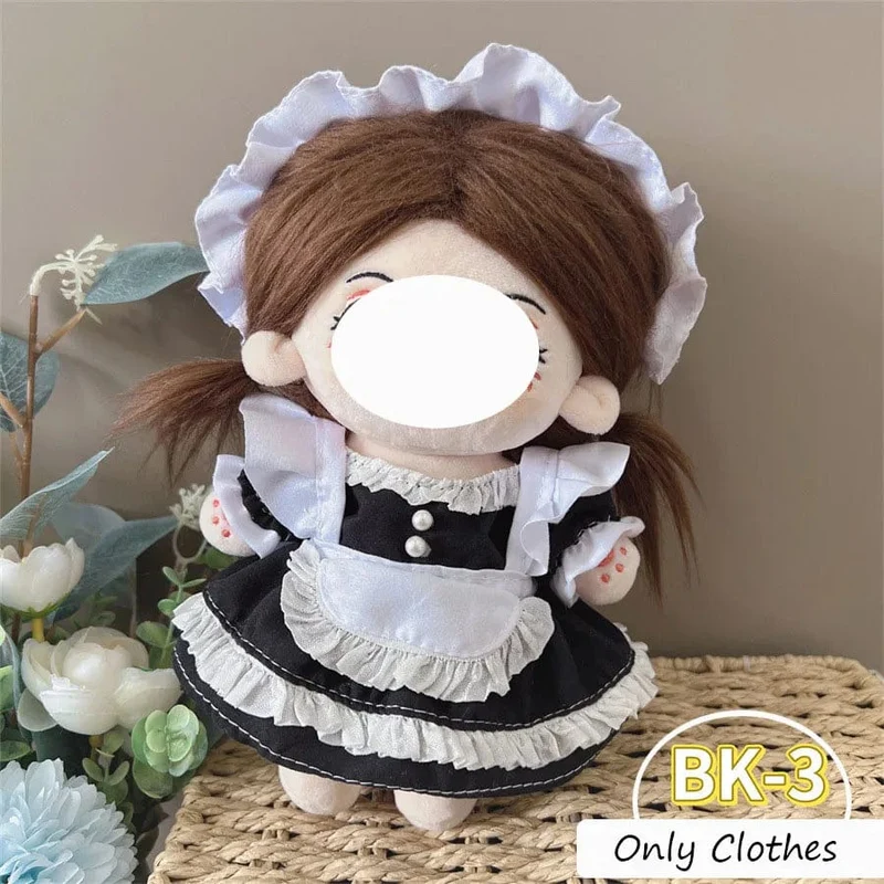 Hübsche Kleiderkleidung für 20 cm große Baumwoll-Plüschtiere, Anziehkleidung, Prinzessinnenrock, süßer lässiger Anzug, Socken-Set, Mädchen-Geburtstagsgeschenk
