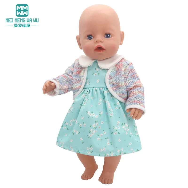 Kleidung für Puppen, passend für 43 cm große Spielzeug-Neugeborenenpuppe, amerikanische Puppe. Modische Baumwolljacke, rosa, rosa, rot, weiß, lila