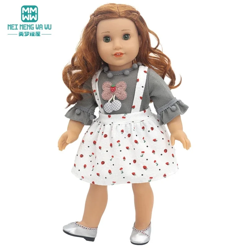 Kleidung für Puppen, passend für 43 cm große Spielzeug-Neugeborenenpuppe, amerikanische Puppe. Modische Baumwolljacke, rosa, rosa, rot, weiß, lila