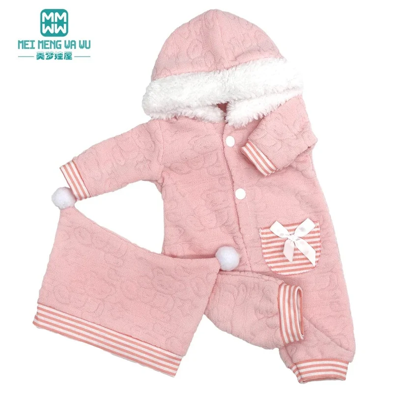 Kleidung für Puppen, passend für 43 cm große Spielzeug-Neugeborenenpuppe, amerikanische Puppe. Modische Baumwolljacke, rosa, rosa, rot, weiß, lila