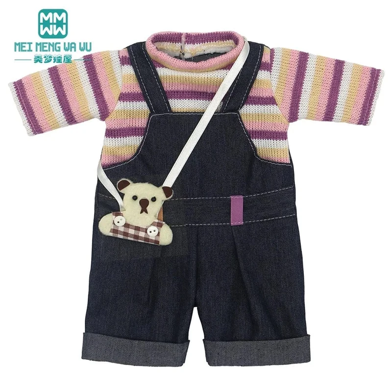 Kleidung für Puppen, passend für 43 cm große Spielzeug-Neugeborenenpuppe, amerikanische Puppe. Modische Baumwolljacke, rosa, rosa, rot, weiß, lila