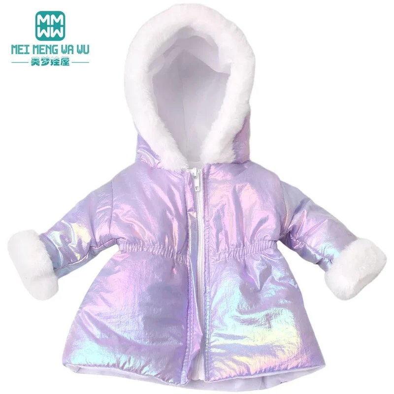Kleidung für Puppen, passend für 43 cm große Spielzeug-Neugeborenenpuppe, amerikanische Puppe. Modische Baumwolljacke, rosa, rosa, rot, weiß, lila