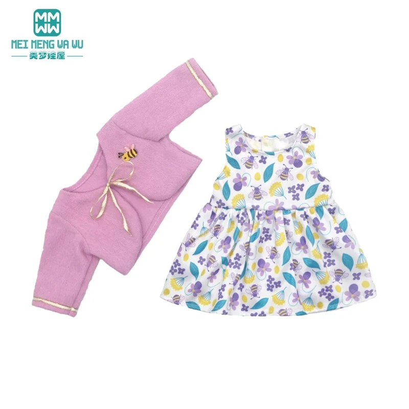 Kleidung für Puppen, passend für 43 cm große Spielzeug-Neugeborenenpuppe, amerikanische Puppe. Modische Baumwolljacke, rosa, rosa, rot, weiß, lila