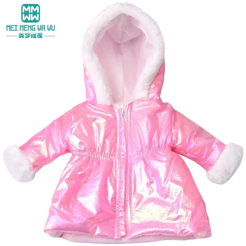 Kleidung für Puppen, passend für 43 cm große Spielzeug-Neugeborenenpuppe, amerikanische Puppe. Modische Baumwolljacke, rosa, rosa, rot, weiß, lila