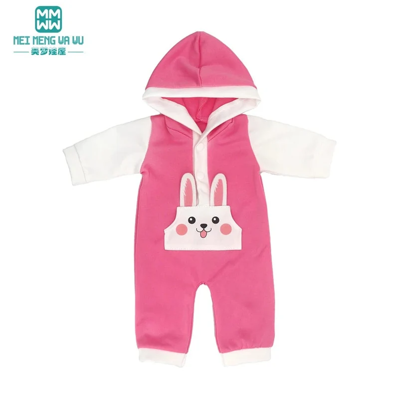 Kleidung für Puppen, passend für 43 cm große Spielzeug-Neugeborenenpuppe, amerikanische Puppe. Modische Baumwolljacke, rosa, rosa, rot, weiß, lila
