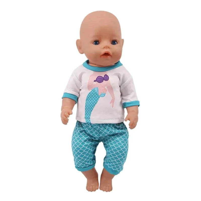 2 Teile/satz = Hemden + Hosen Puppenkleidung Zubehör Für Geborenes Baby 43 cm & 18 Zoll American Doll Mädchenspielzeug & Unsere Generation Nenuco