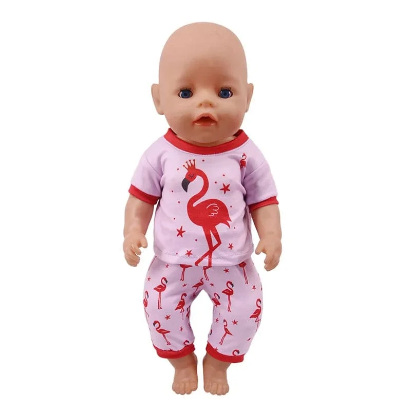 2 Teile/satz = Hemden + Hosen Puppenkleidung Zubehör Für Geborenes Baby 43 cm & 18 Zoll American Doll Mädchenspielzeug & Unsere Generation Nenuco