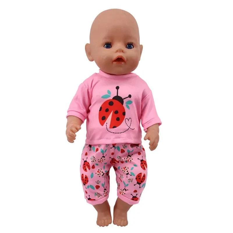 2 Teile/satz = Hemden + Hosen Puppenkleidung Zubehör Für Geborenes Baby 43 cm & 18 Zoll American Doll Mädchenspielzeug & Unsere Generation Nenuco