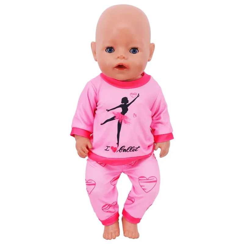 2 Teile/satz = Hemden + Hosen Puppenkleidung Zubehör Für Geborenes Baby 43 cm & 18 Zoll American Doll Mädchenspielzeug & Unsere Generation Nenuco