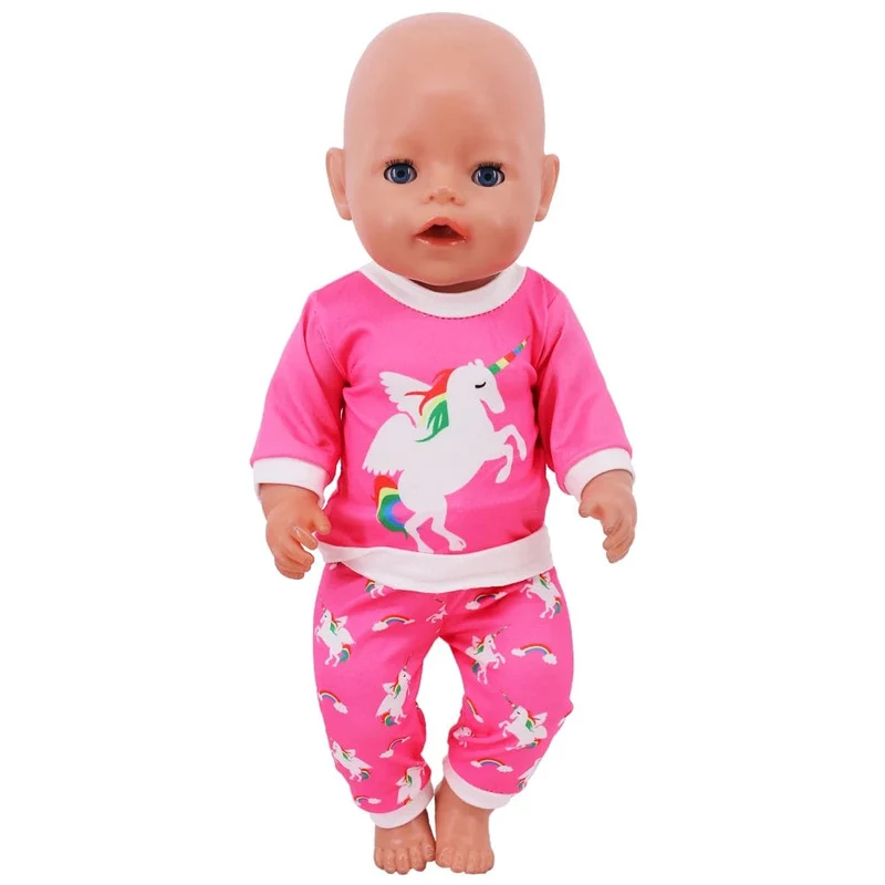 2 Teile/satz = Hemden + Hosen Puppenkleidung Zubehör Für Geborenes Baby 43 cm & 18 Zoll American Doll Mädchenspielzeug & Unsere Generation Nenuco