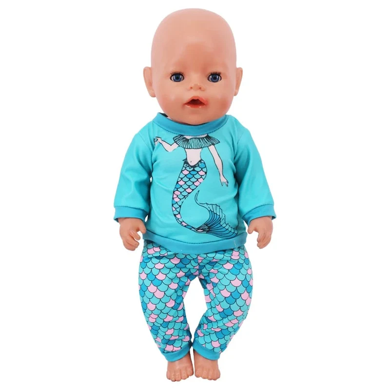 2 Teile/satz = Hemden + Hosen Puppenkleidung Zubehör Für Geborenes Baby 43 cm & 18 Zoll American Doll Mädchenspielzeug & Unsere Generation Nenuco