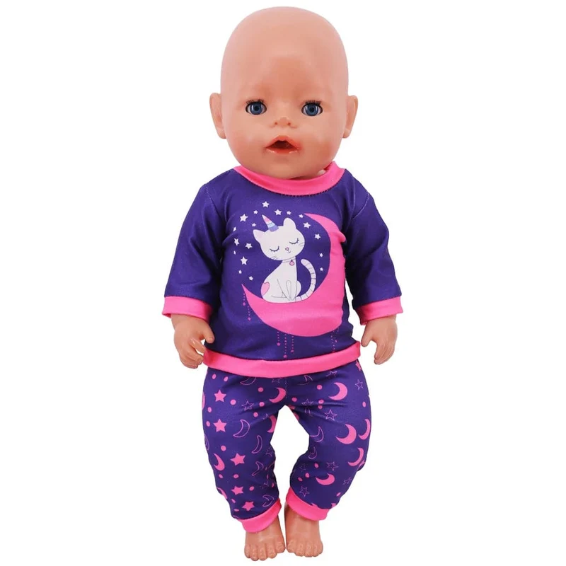 2 Teile/satz = Hemden + Hosen Puppenkleidung Zubehör Für Geborenes Baby 43 cm & 18 Zoll American Doll Mädchenspielzeug & Unsere Generation Nenuco