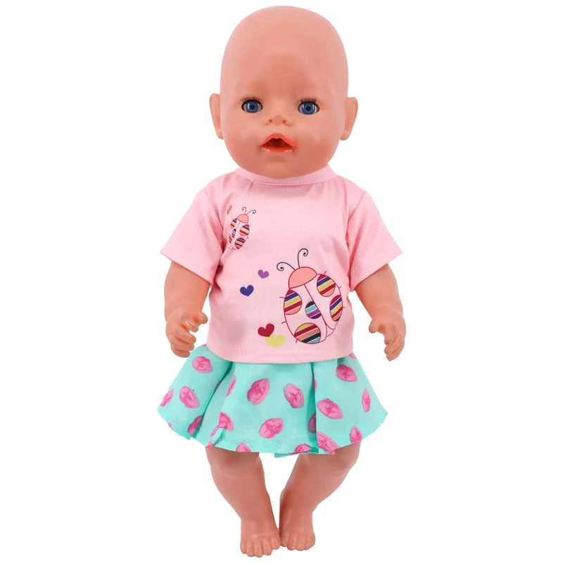 2 Teile/satz = Hemden + Hosen Puppenkleidung Zubehör Für Geborenes Baby 43 cm & 18 Zoll American Doll Mädchenspielzeug & Unsere Generation Nenuco