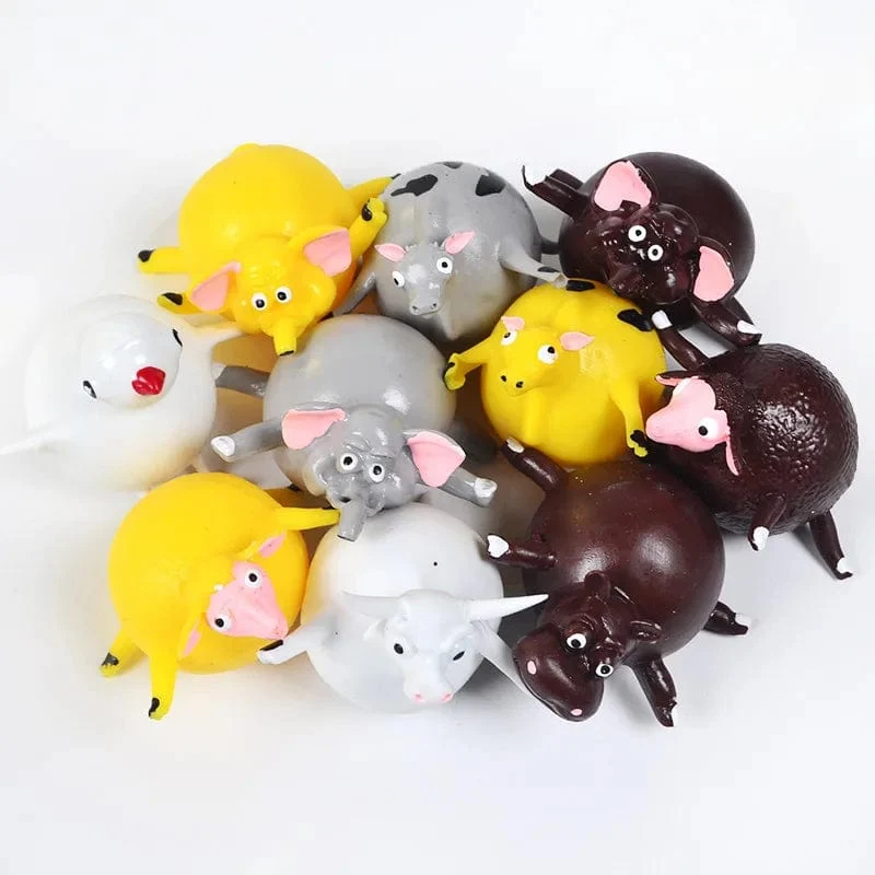 4PCS Kinder Lustige Dinosaurier Tiere Aufblasen Vent Bälle Spielzeug Squeeze Weiche Ball Ballon Zappeln Party Sport Nette Lustige Spiele spielzeug Geschenk