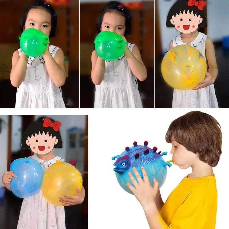 4PCS Kinder Lustige Dinosaurier Tiere Aufblasen Vent Bälle Spielzeug Squeeze Weiche Ball Ballon Zappeln Party Sport Nette Lustige Spiele spielzeug Geschenk