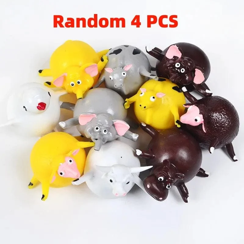 4PCS Kinder Lustige Dinosaurier Tiere Aufblasen Vent Bälle Spielzeug Squeeze Weiche Ball Ballon Zappeln Party Sport Nette Lustige Spiele spielzeug Geschenk